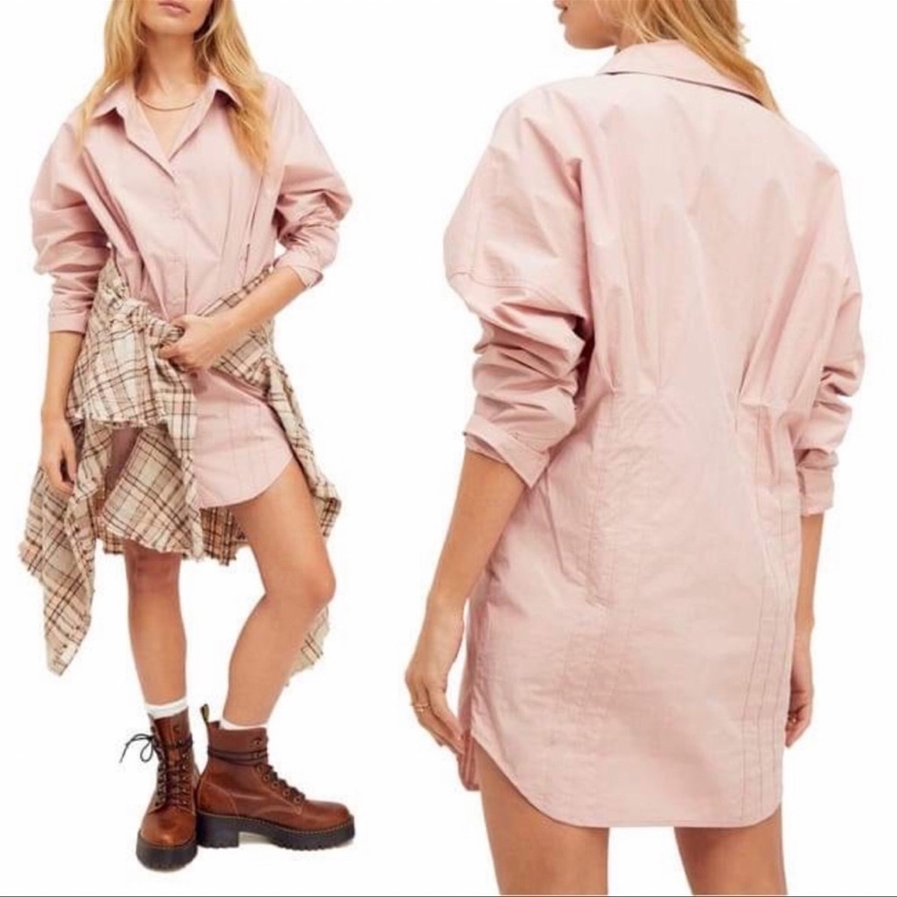 Free People Taia Shirt Dress NWT XS